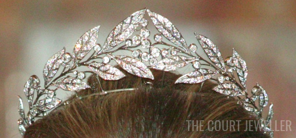 26 Oct 2004: The Duchess of Brabant wears the Laurel Wreath Tiara at Laeken Castle