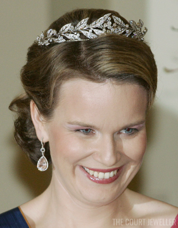 20 Mar 2007: The Duchess of Brabant wears the Laurel Wreath Tiara at Laeken Castle