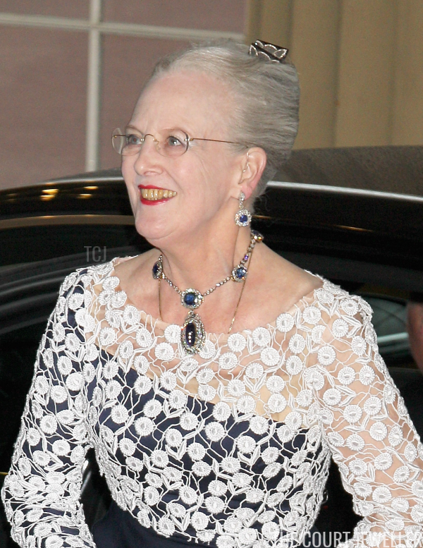 Queen Margrethe wearing her sapphires